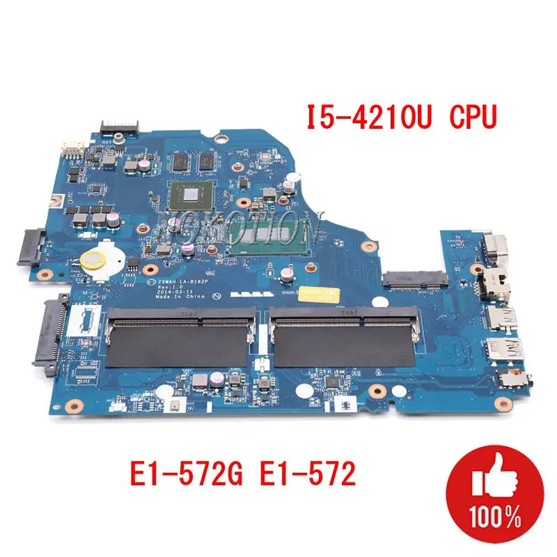 NOKOTION Z5WAH LA-B162P Laptop Motherboard For Acer aspire E1-572G E1-572 I5-4210U CPU 820M GPU DDR3 NBMLB11004 NB.MLB11.004