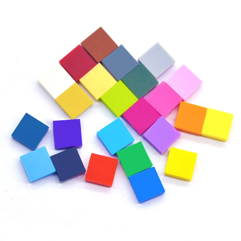400 stücke DIY Bausteine Figur Ziegel Glatte 1x1 24 Farbe Pädagogisches Kreatives Spielzeug für Kinder Größe Kompatibel mit 3070