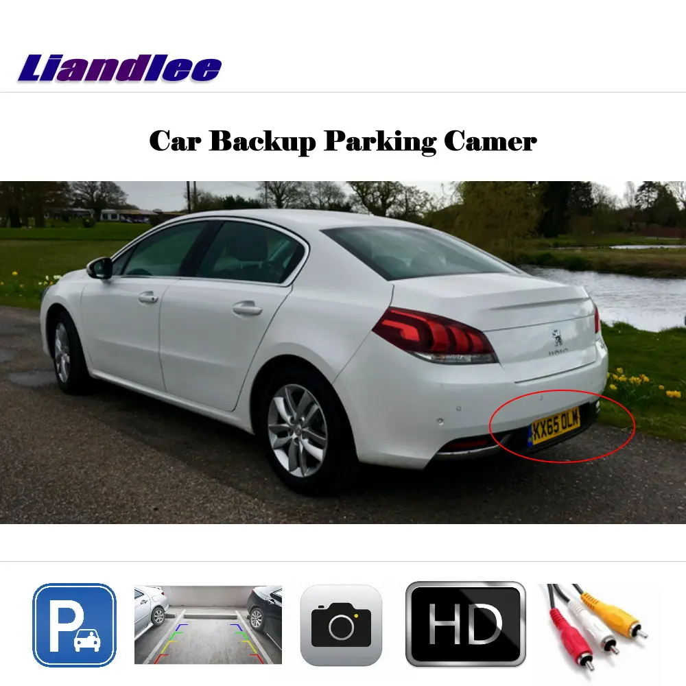 For Peugeot 508 2011-2016 Car Rear View Back Camera Rearview Reversing Parking AUTO HD CCD SONY OEM CAM With Adapter