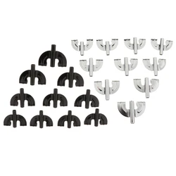 10 Pieces Drum Claw Hook Percussion Instrument Accessories  for Bass Drum Silver Black