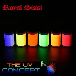 6 UV fluo farben set 6/0 fliegen binden gewinde 150yards pro spool 150D überspielen gewinde mit UV-reflexion wirkung für trout bass fliegen