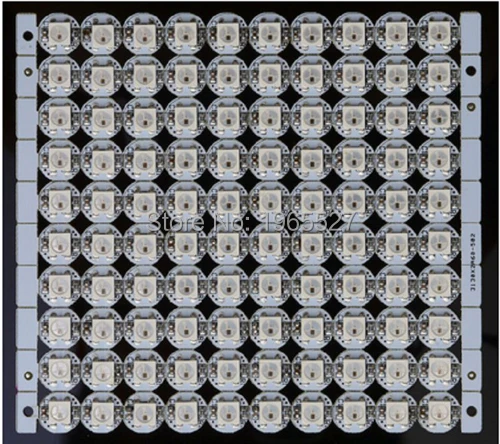 100 x ws2812 heatsink individually addressable rgb full color ws2812b led with heatsink dc 5v White PCB 4pins 5050 SMD RGB LED