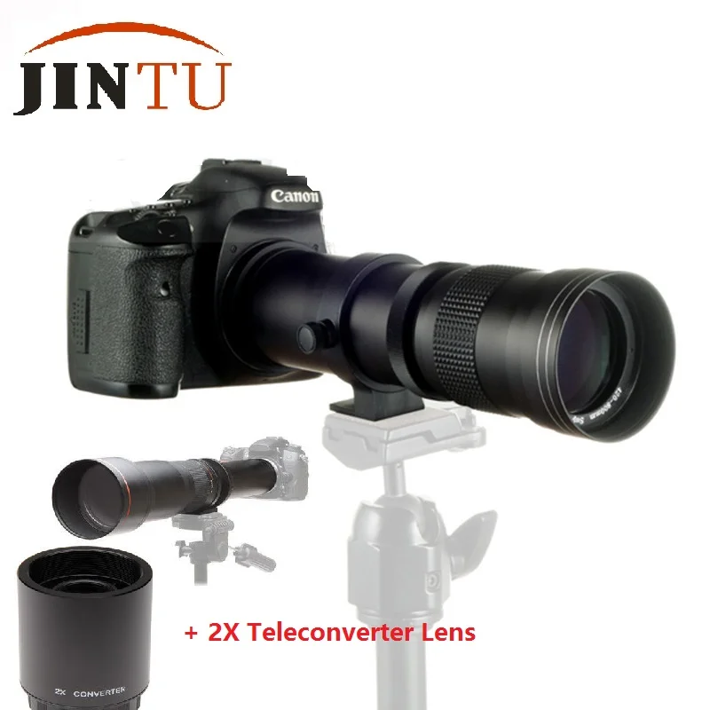 Obiektyw teleobiektywowy JINTU 420-1600mm 800mm f/8.3 do lustrzanek cyfrowych Nikon D3100 D3200 D3400 D5500 D5200 D5600 D90 D7500 D7200