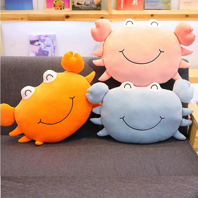 45/60cm Cute Crab Plush Toys Stuffed Cloth Animals Pillow Cushion Doll Home Decoration Birthday  Gifts
