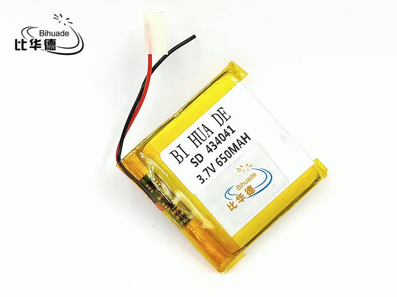 Li-Po 3.7 V 434041 lithium-ion polymer battery 650 mah vehicle traveling data recorder LED speakers toys