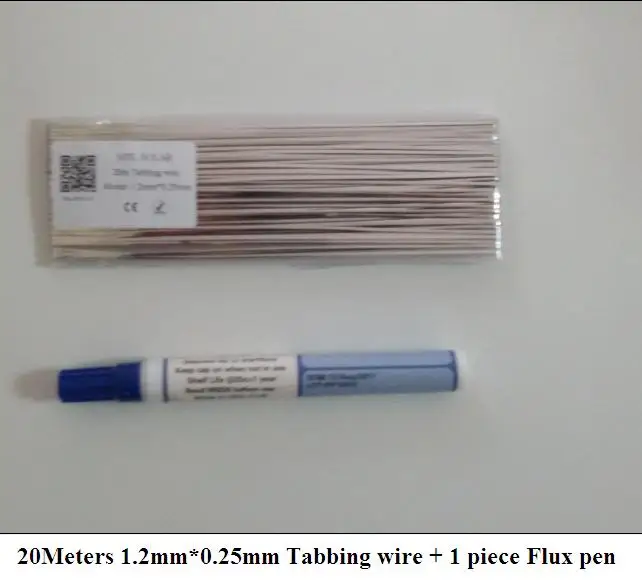 الخلايا الشمسية الجدولة سلك 1.2 مللي متر عرض 0.25 مللي متر سمك 20 متر/وحدة + الجريان القلم لحام قطاع ل اتصال الخليوي الشمسية solding