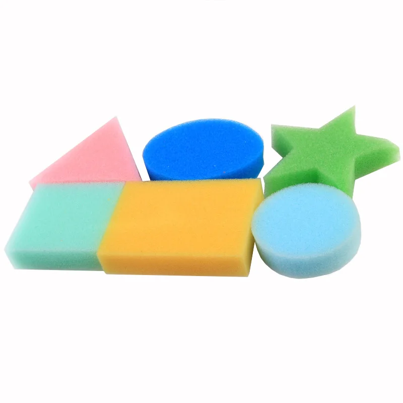 12pcs set DIY sponge block seal children's toys wholesale early childhood education graffiti art painting tools Art Supplies