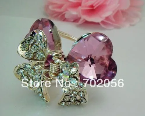 2.5cm vintage rhinestone crystal hair Clamps clasps claw clips Jewelry alloy hair claw hair accessory mixed 110pcs/lot #3023