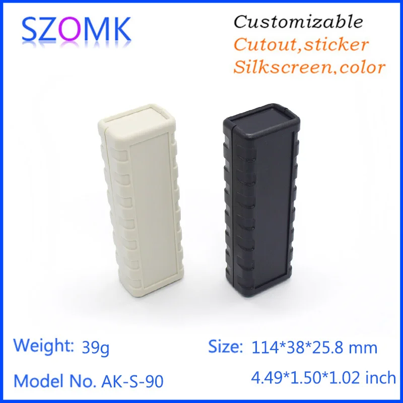 1Pcs 114*38*25.8mm szomk hot sales plastic box for electronic project junction box diy plastic case handheld control enclosure