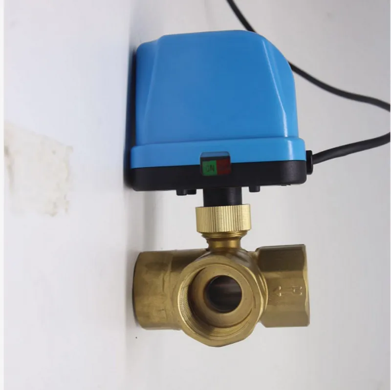 

3 way motorized ball valve electric ball valve motorized valve Three line two way control AC220V DN15-DN25