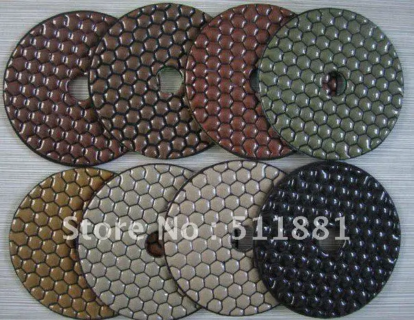 6'' NCCTEC shine DRY polishing pad | 150mm resin bond diamond Premium polishing pads| DRY polishing concrete marble granite