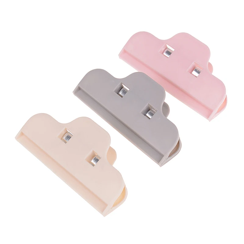 1PC Clip Plastic Paper Files Sealer Kitchen Food Storage Bag Sealer Home Clothespin Office Clamp Snack Seal Pocket Holder Random