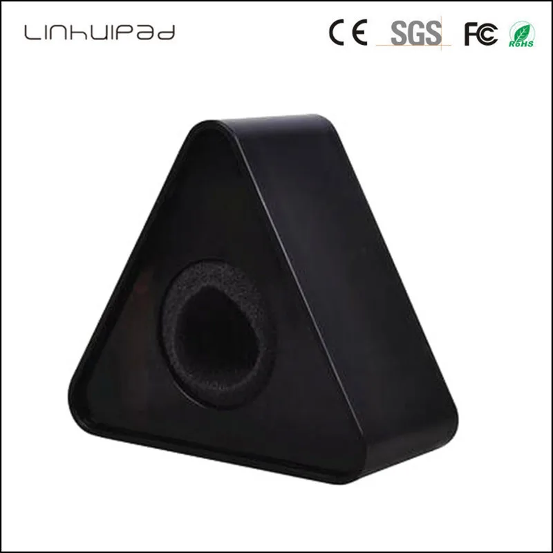 Linhuipad Triangular Interview Mic Microphone customize LOGO Flag Station Stick Lables 41mm Hole ABS Injection Molding