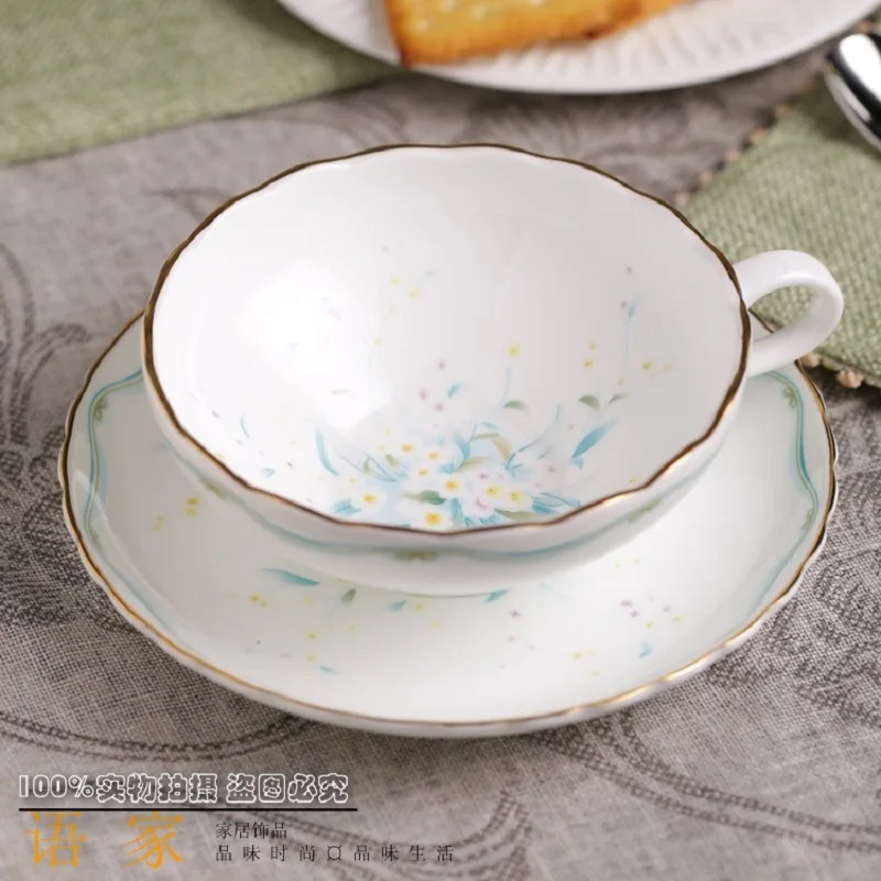 English Afternoon Tea High-Grade Bone China Coffee Cup And Saucer Japanese Style Cup European cup Free Shipping