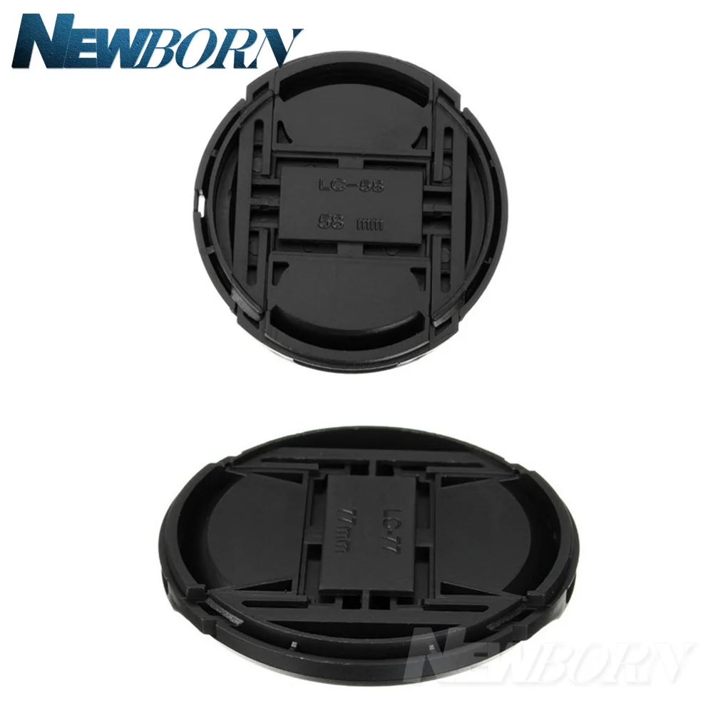 10pcs 49mm 52mm 55mm 58mm 62mm 67mm 72mm 77mm Center Pinch Snap-on Front Lens Cap For Camera Lens Filters