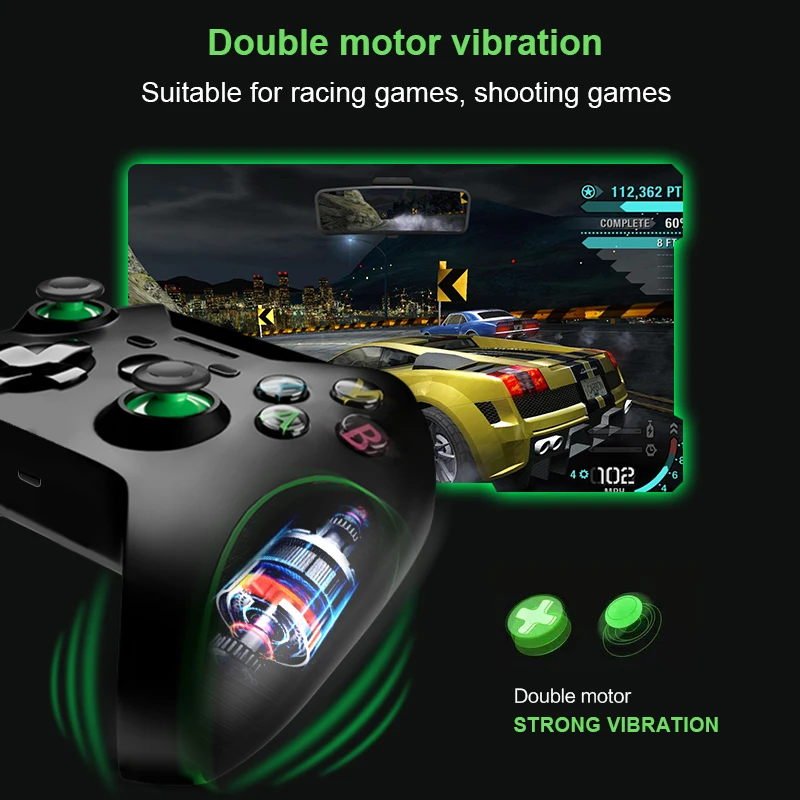 Data Frog 2.4GHz Wireless Gamepad Joystick Control For XBox One Dual Vibration Controller For PC/PS3/Steam Controller For XBox