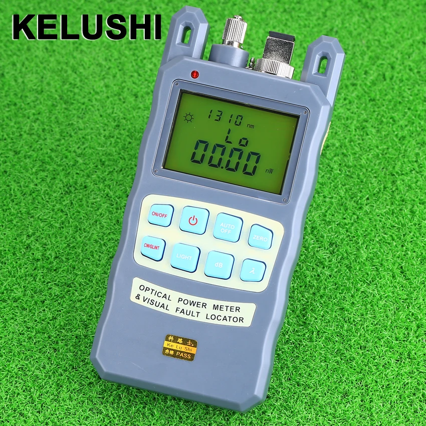 KELUSHI All-IN-ONE Optical Fiber Cable Tester Fiber Optical Power Meter -70 to +6 or 10dBm with 10mw Visual Fault Locator