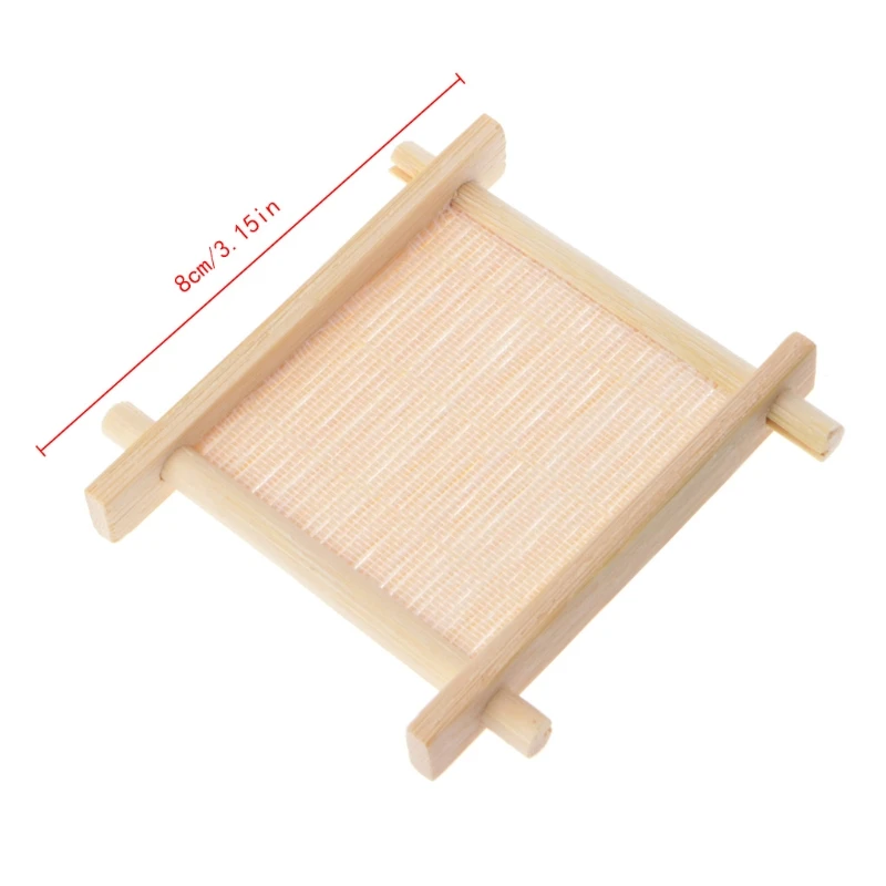 1 pcs Solid Wood Tea Tray Drainage Cup Teapot Mat Gongfu Tea Table Serving Fresh style Plate