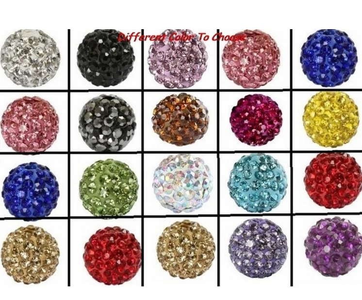 

10mm 200pcs/lot hot mixed color white multicolor v325 Rhinestone round loose clay crystal Beads bracelet necklace diy