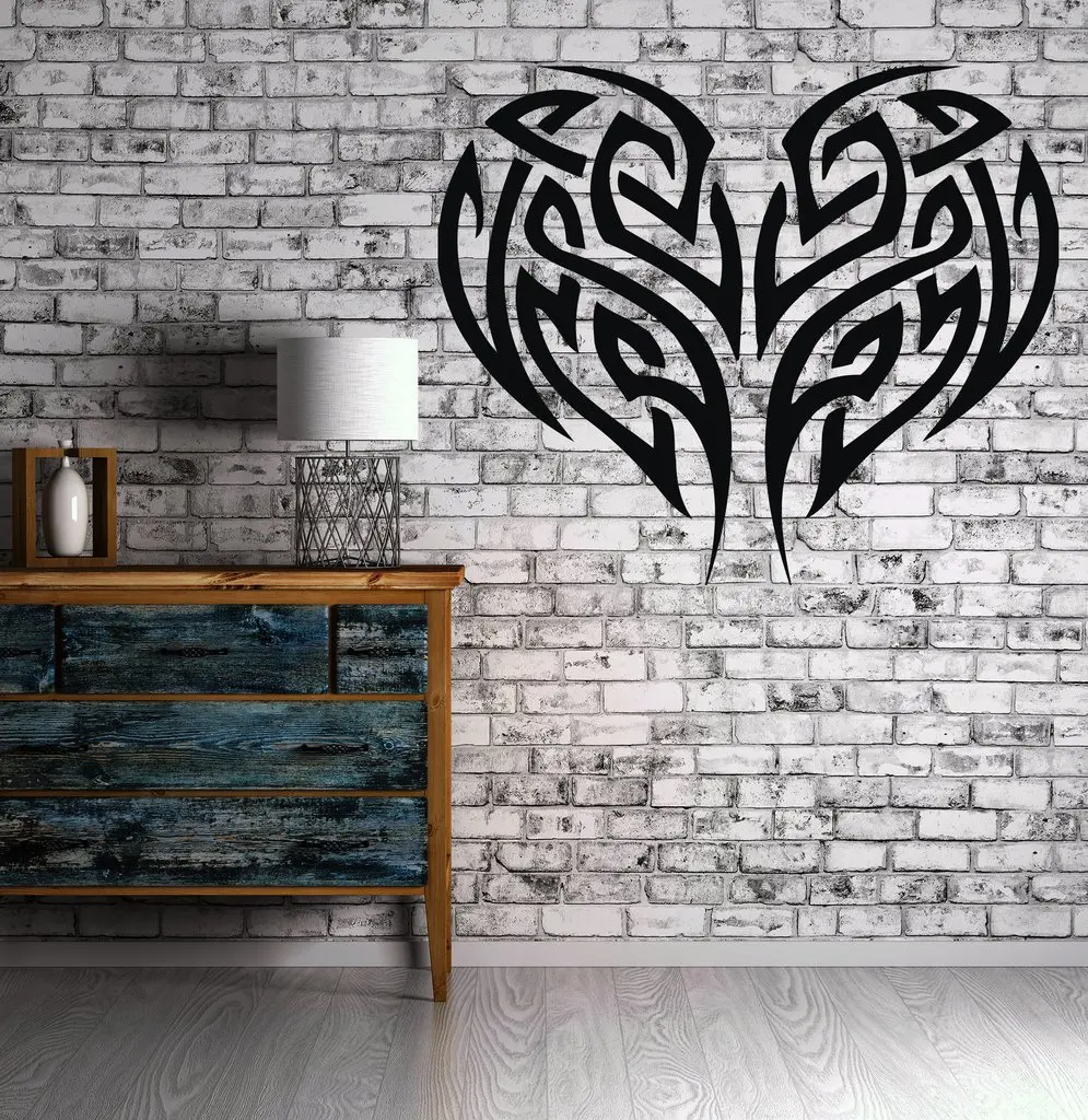 Heart Line Love Tenderness Wall Stickers Vinyl Wall Decal Abstract Stylized Wall Sticker Self-adhesive DIY Wallpaper SA207