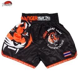 SUOTF MMA Tiger Muay Thai guantoni da boxe incontro di boxe Sanda formazione traspirante pantaloncini muay thai abbigliamento kickboxing pantaloncini da boxe