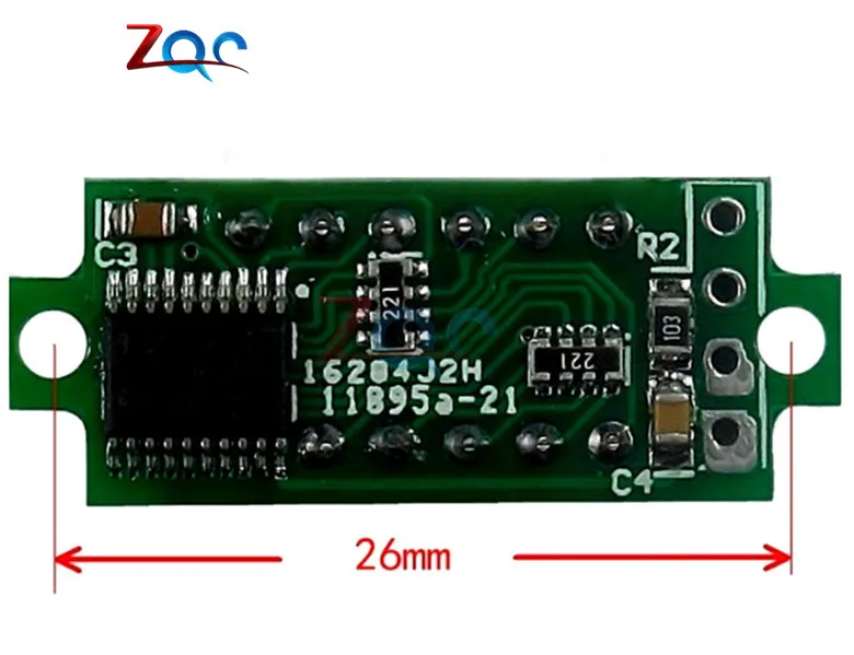 Mini voltímetro Digital LED de 0,28 pulgadas, 2,5 V-30V, 12V, 24V, CC, medidor de voltaje, Panel, voltímetro, Detector, Monitor, 2 cables, coche,