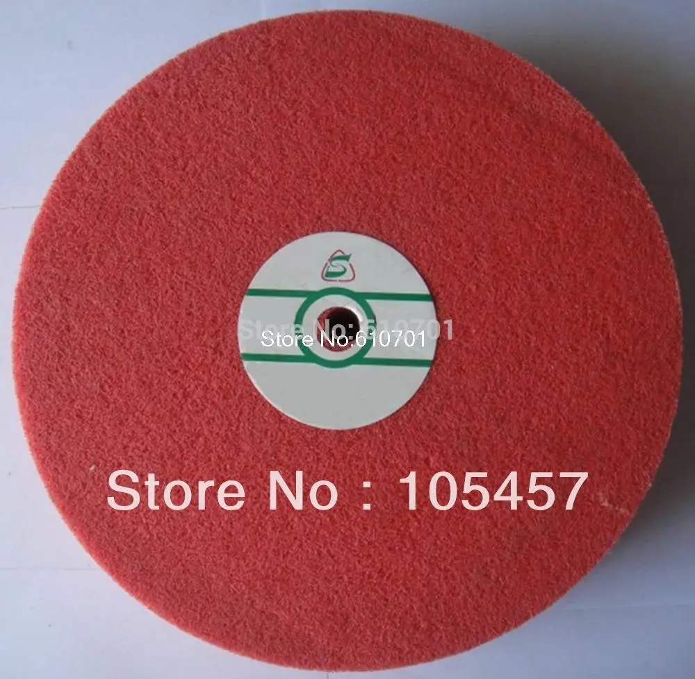 Fiber Polishing Buffing Wheel 180# Grit Nylon Abrasive 250mm Dia 25mm Thickness Hardness:5P