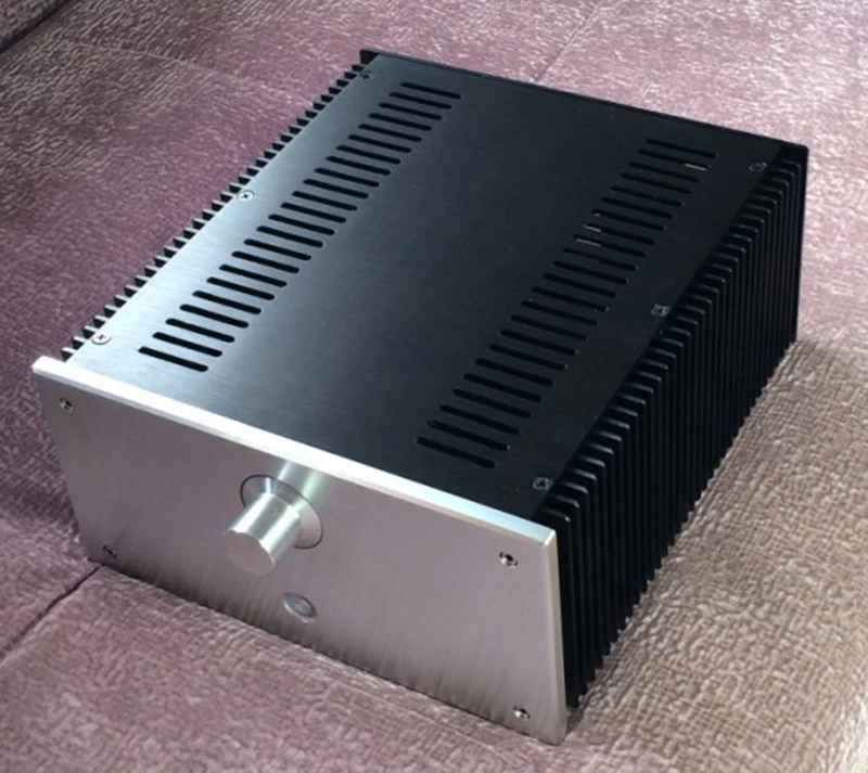 2412B Aluminum Audio Amplifier Chassis Shell For HD1969 AMP Class A CNC Shell Case with radiator 240*120*271mm