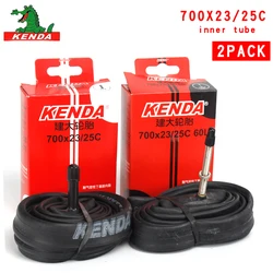 2PCS Kenda Bicycle Inner Tube 700X23/25C American valve French valve 700C Cycling Mountain Bike Butyl Rubber Tire parts