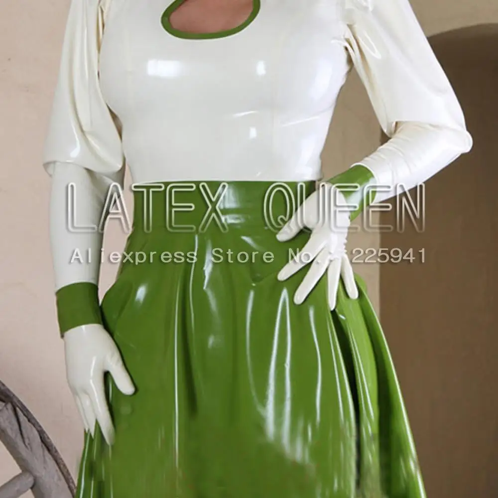 adult charming latex rubber petticoat suit skirts