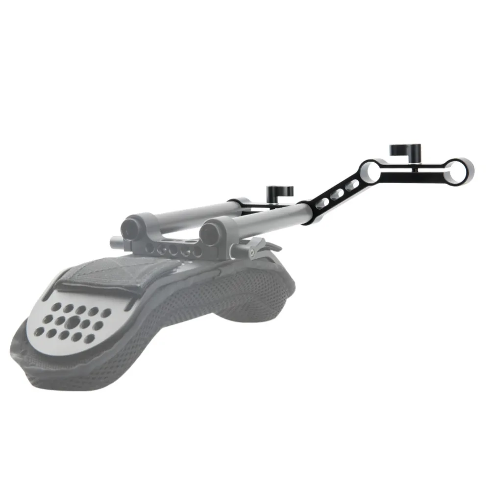 Niceyrig-alavanca de trilho ajustável, 15mm, em formato de z, elevada para hastes 15mm, equipamento de vídeo dslr, suporte de ombro para câmera dslr