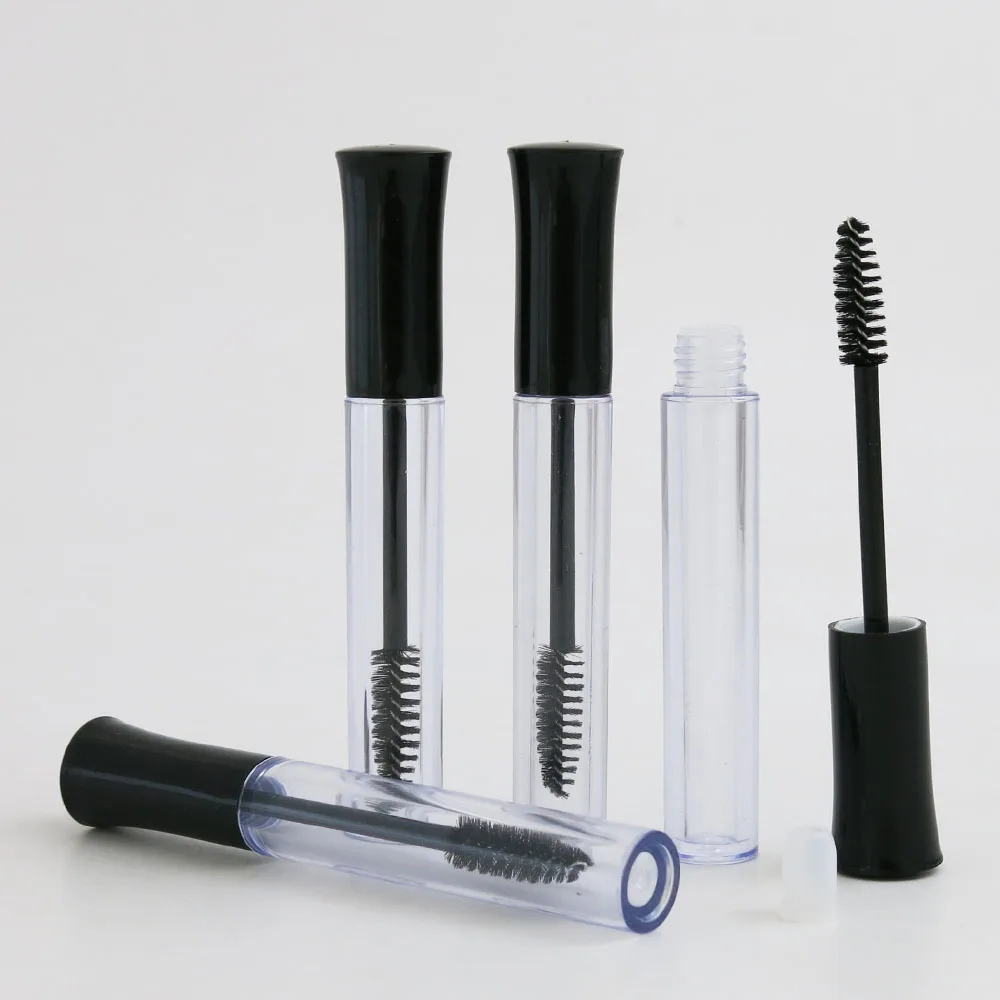 

360pcs Wholesale 5ml Clear Mascara Tube Eyelash Cream Vial Liquid Bottle Cosmetic Container with Leak Proof Black Cap