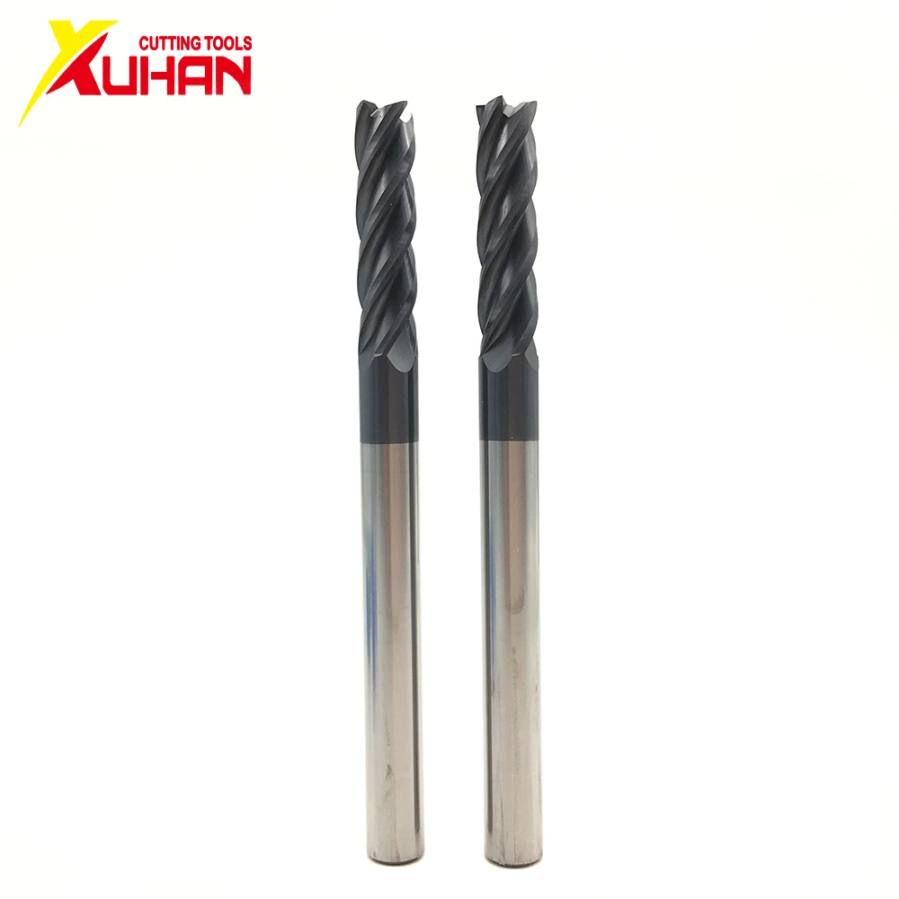 4 الناي Φ8.0 * 8D * 100L HRC50 آلة تحكم رقمي بالكمبيوتر الصلبة كربيد endmill التنغستن الصلب قاطعة المطحنة نهاية مطحنة أداة القطع endmill