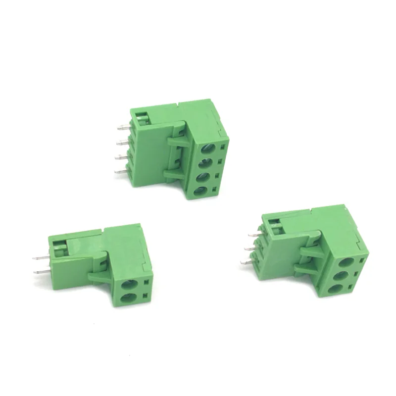 100Pcs Pitch 5.08mm 2P 3P 4P Screw Plug-in PCB Terminal Block 2EDGK 2EDGV Open Straight Pin Male/Female Pluggable Connector 15A