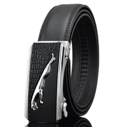 Fashion Brand Genuine Leather Men's Belt Automatic Buckle High Quality Male Belt Business Luxury Cowhide Waistband Ceinture