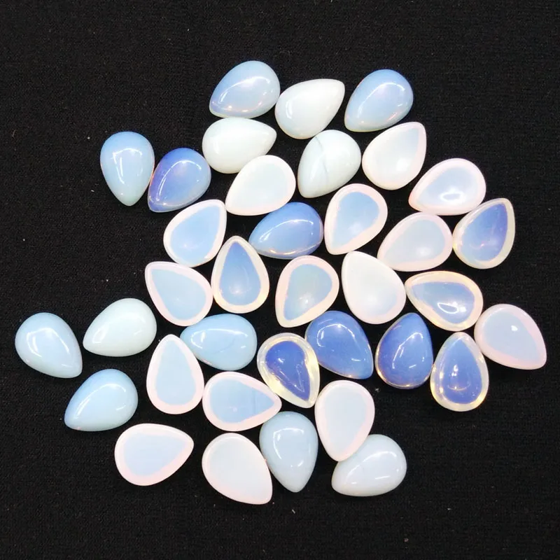 

Fashion opal stone teardrop CAB CABOCHON beads for jewelry making 10x14mm wholesale 50pcs/lot free shipping