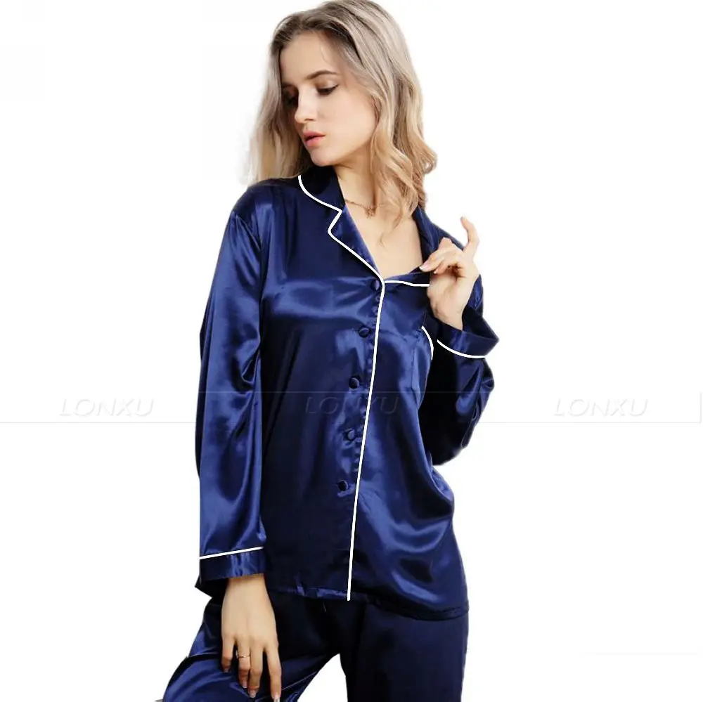 Womens 100% Silk Pajamas Set Pajama Pyjamas Set Sleepwear Loungewear XS S M L XL