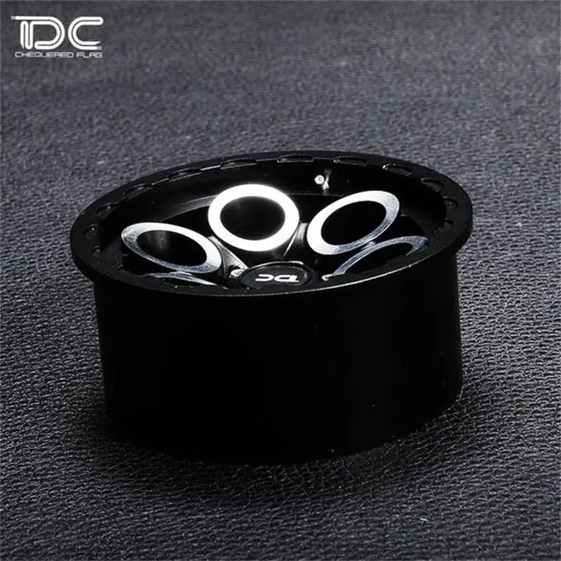 for 2PCS DC 1:10 RC 2.2inch Simulation Crawler Metal Wheel 12mm Hex (Magnus Version) Black DC-90435