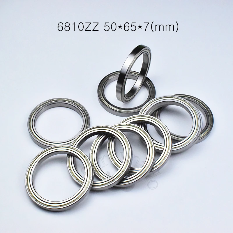 Bearing 10pcs 6810ZZ 50*65*7(mm) chrome steel Metal Sealed High speed Mechanical equipment parts