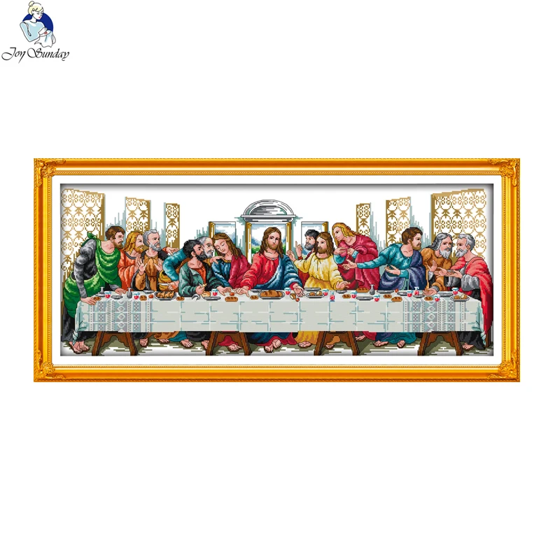 Joy Sunday The Last Supper Counted Cross Stitch kits DIY 14CT and11CT For Embroidery Home Decor Needlework Cross-stitching