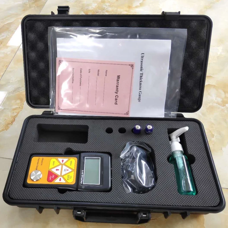 JT150 Ultrasonic Thickness Gauge 0.75～600mm Portable Digital Sheet Metal Pipes Glass Thickness Tester LCD Sound Velocity Meter