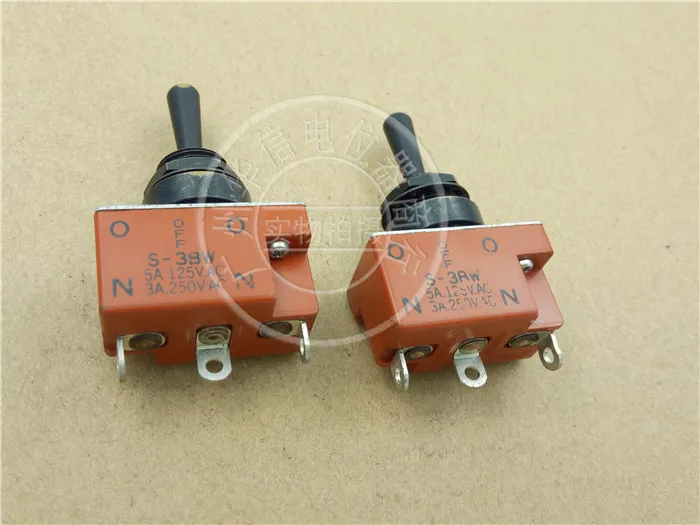 Original new 100% Japan import toggle switch S-3BW 3A250V.AC 3pin 3gear ON-OFF-ON