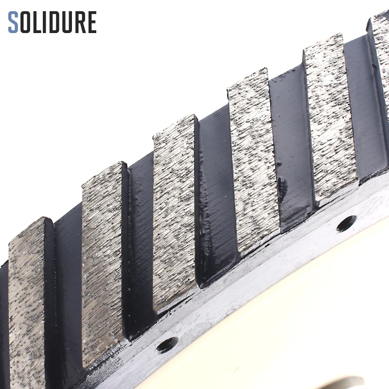 12 inch 300mm segment wide 25mm with arbor 50/60mm silent core diamond milling disc for grinding surface of granite slabs