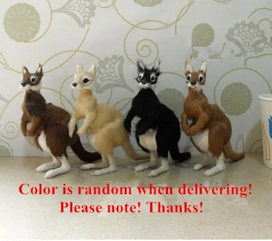 Australia's favorite kangaroo decor made of PE mold &fur vivid and lovely ideal as desk decoration or gifts  10*4*12 cm