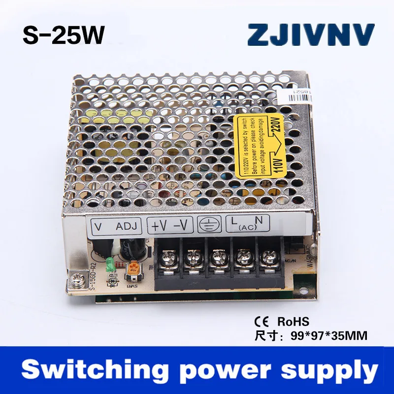 Factory outlet 25W Single output switching power supply 5V 5A  Led driver led 5v power supply china smps (type: S-25-5)