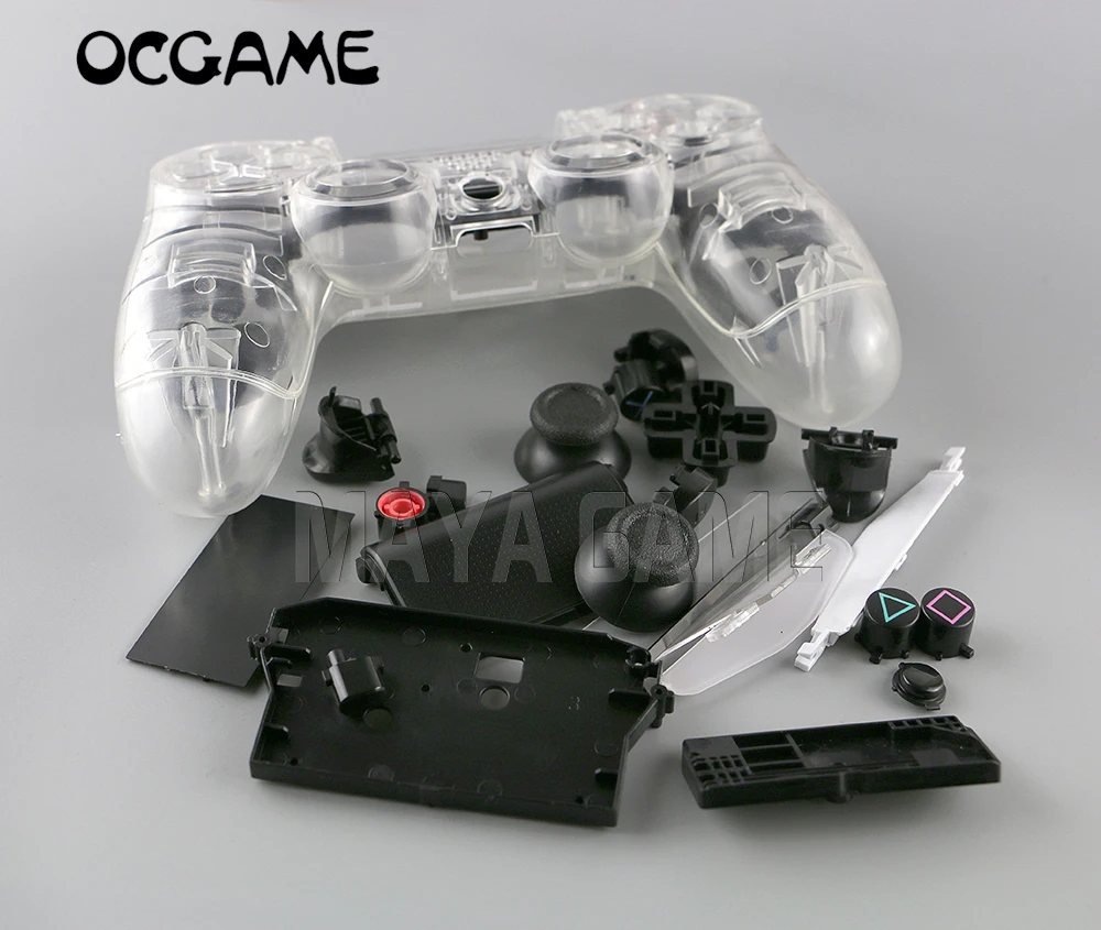 OCGAME PS4 Controller Case Transparent – Perfekte Erneuerung für deinen Controller mit klarem Design und langlebiger Haltbarkeit