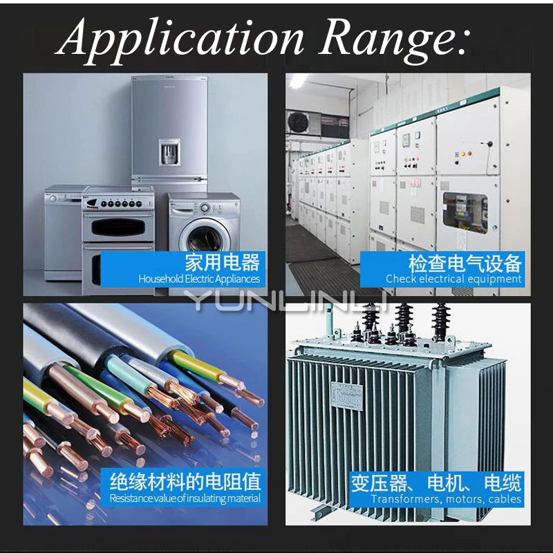 ZC25-4 1000V 1000MΩ ohm Insulation Megohm Tester Resistance Meter Megohmmeter with plastic case High quality