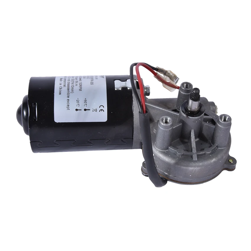 TS-30GZ6287R High Torque 6N.m DC Worm Gear Motor 12V 50rpm Garage Door Replacement Right Angle Reversible Metal Copper Gearmotor