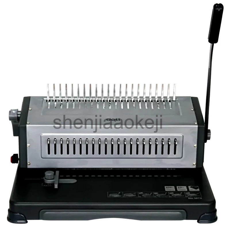 Manual Binding Machine 3874 rubber ring clip dual-use  Comb Punching Machine Office File Dedicated Bookbinding Machine