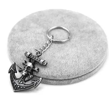復古錨形鑰匙扣,男士復古骷髏錨舵鑰匙鏈,可掛在褲子、包包、汽車上,男孩飾品,派對紀念品禮物 8 最佳銷售 錨形鑰匙扣 - №1